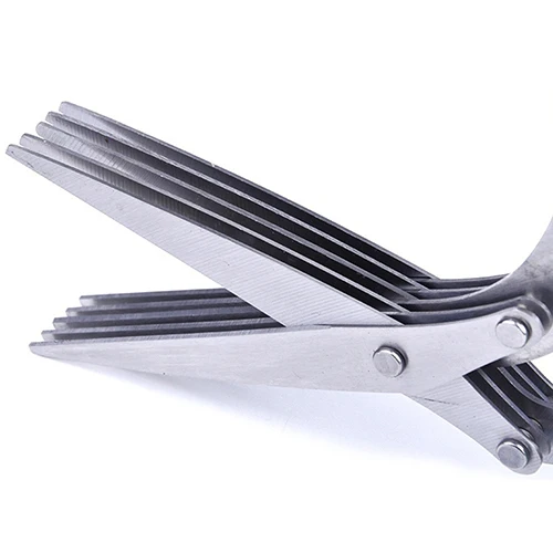 Stainless Steel Five Layer Scissors Vegetable Spice Kitchen Knife Multiple Blade Stainless Steel Five Layer Scissors Vegetable Spice Kitchen Knife Multiple Blade