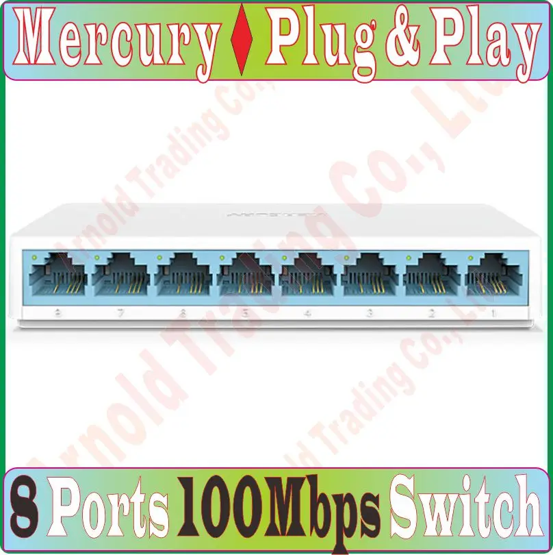 S108C Замена Tenda S108 8 портов коммутатор Ethernet маленький и умный настольный 8*10/100 Мбит/с