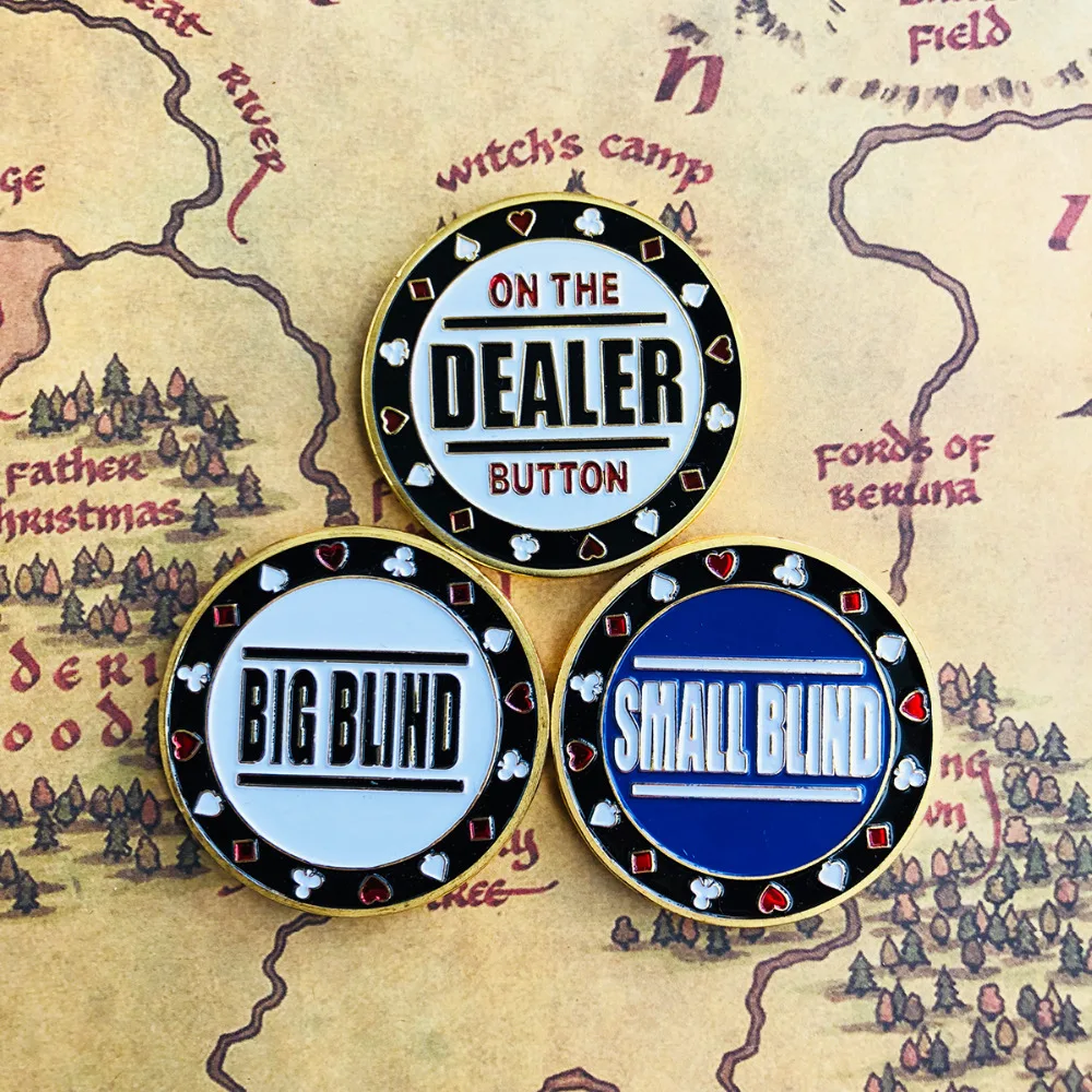 4 Jetons Texas Poker – Petits/gros Blinds, Couleurs Vives, Pour Jeux à La Maison, Clubs, Soirées Poker