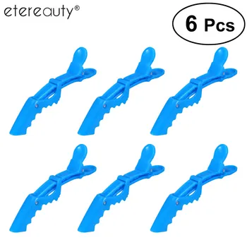 

ETEREAUTY 6 Pcs Hair Clips Professional Sectioning Clips Salon Alligator Haircut Accessories Hairgrips for Women Girls (Blue)