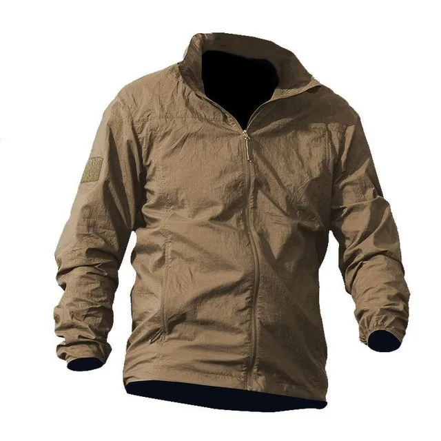 Summer Men Hiking Breathable Hooded Raincoat Fishing Thin Army Military Jackets UPF50+ Waterproof Quick Dry Tactical Skin Jacket | Спорт и