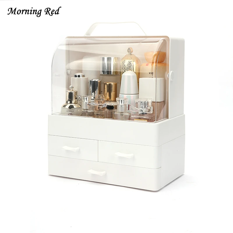 

Drawer Type Cosmetic Case Portable Desktop Makeup Organizer Storage Box Dustproof Skin Care Dressing Healthy Plastic Material