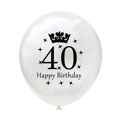 5 шт. воздушные шары для первого дня рождения 12 дюймов латексные прозрачные воздушные шары для дня рождения 18 30 40 50 юбилей Свадебные украшения вечерние сувениры - Цвет: 10