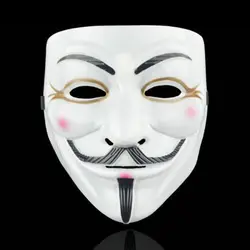 V значит вендетта маска Хэллоуин Косплэй вечерние Маска Гая Фокса ночной клуб анонимных Прохладный Необычные шрам белый маски костюм