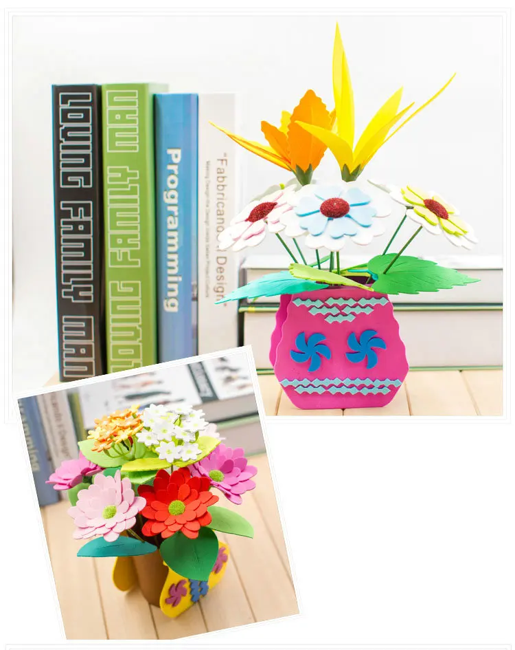 4 шт/LOT.4 дизайн, Подсолнух роза цветок каллы наборы для ремесла детский сад "сделай сам" для раннего развития игрушки декорация для дома