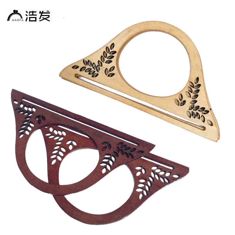 HAOFA Asa de madera, accesorio para bolso DIY, piezas, cierre de marco, asas de monedero, cierre de beso hecho a mano para 4 Uds.|Piezas y accesorios para bolsos| -