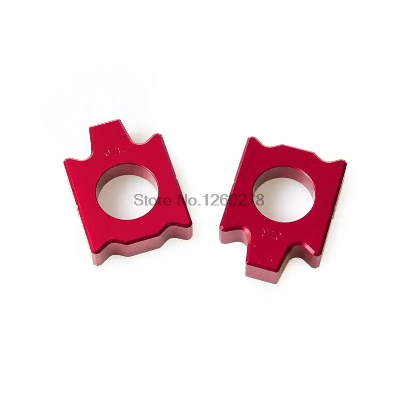 Rear Axle Block Kit Chain Adjuster For Yamaha YZ125 YZ250 YZ250F YZ450F YZ400F/426F 2002 Dirt Bike Rear Axle Block Red