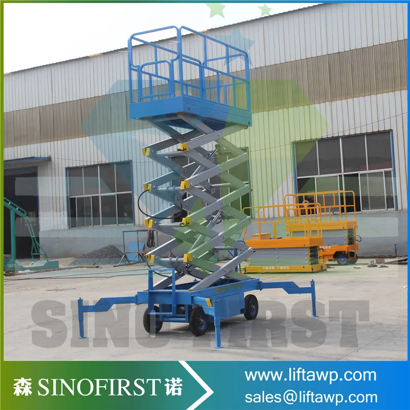 16m Indoor hydraulic lifter price mobile scissor lift machine with CE