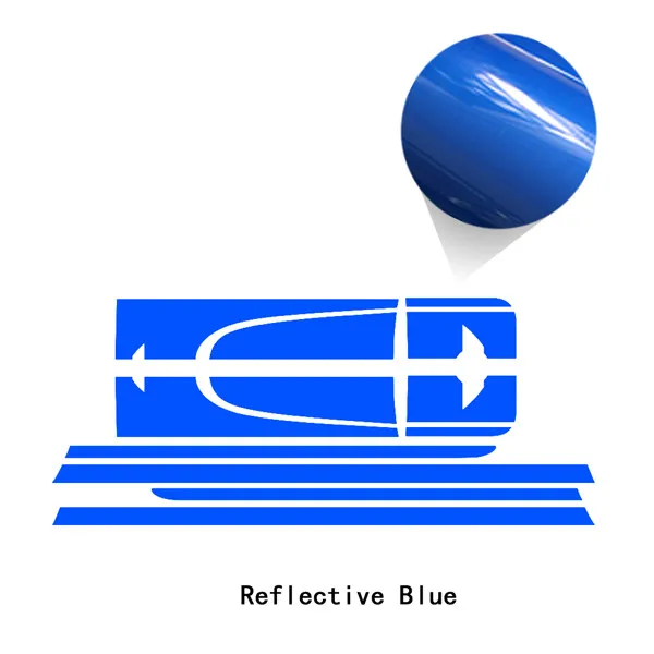 Гоночный автомобиль капот крышка двигателя задний багажник боковая полоса стикер комплект Кузова виниловая наклейка для MINI One Cooper S JCW Countryman R60 - Название цвета: reflective blue