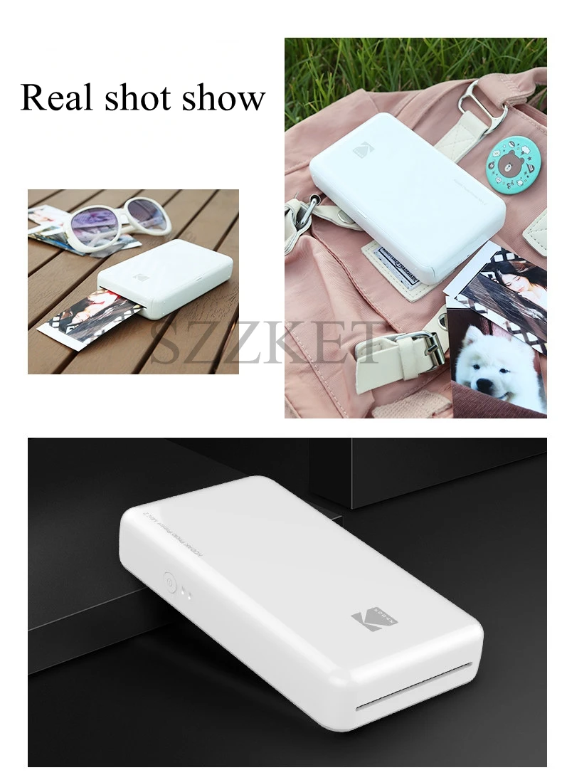  Bluetooth connection Sublimation Mobile phone color photo printer Pocket mini portable photo printe