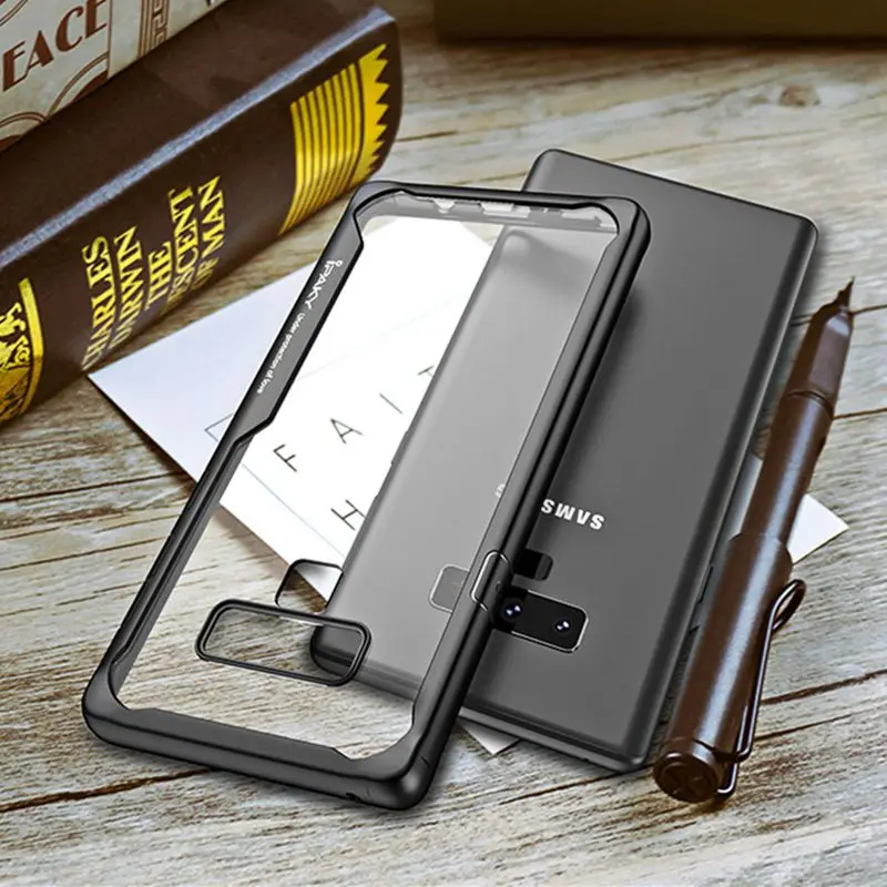 IPAKY Shockproof Cover Case For Samsung Galaxy Note 9 Luxury Transparent Silicone TPU +PC Phone Case For Samsung Galaxy Note 8 5