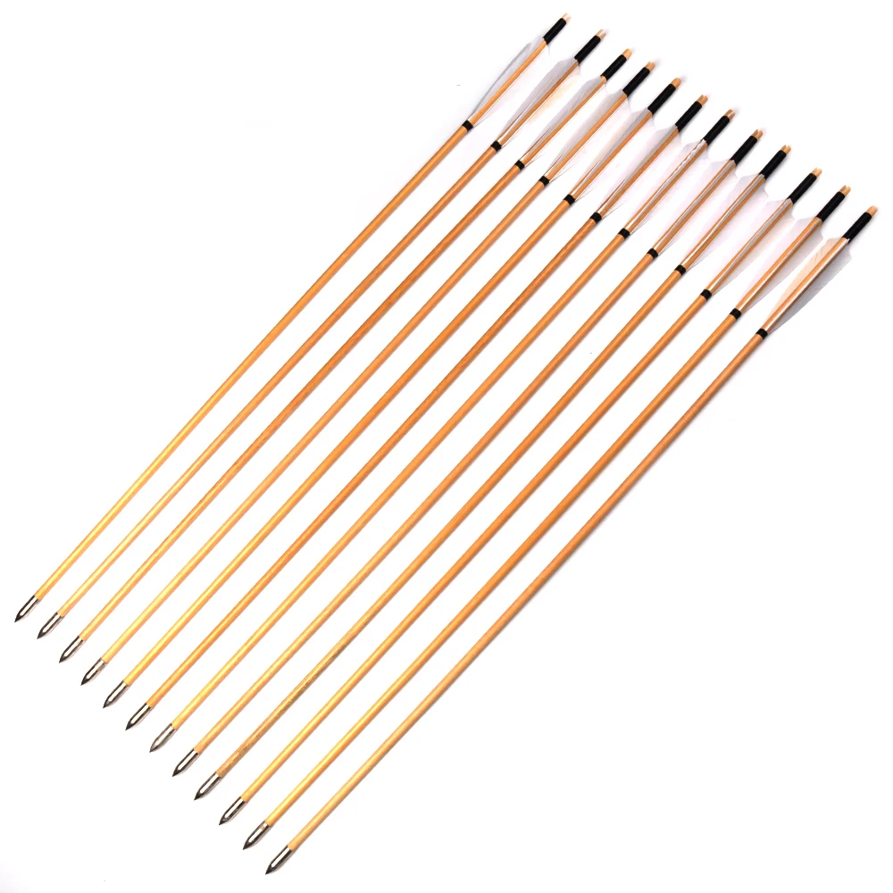 6/12/24 шт. деревянные стрелы с белыми перьями 31 45 дюйма|wood arrows|arrow arrowsarrow 24pcs |