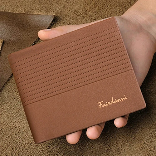  Men's Vintage Faux Leather Bifold Purse ID Card Holder Multi-Slot Clutch Wallet 9XZ4 