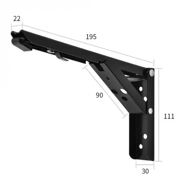 2 шт. треугольный складной кронштейн металлический фиксатор поддержка Настольный складной кронштейн для полки дома HVR88