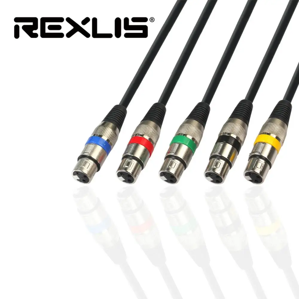 Кабель REXLIS 3Pin XLR Штекерный для разъема M/F аудио кабель миксера микрофона 1 м 8 3 4 5 6 7
