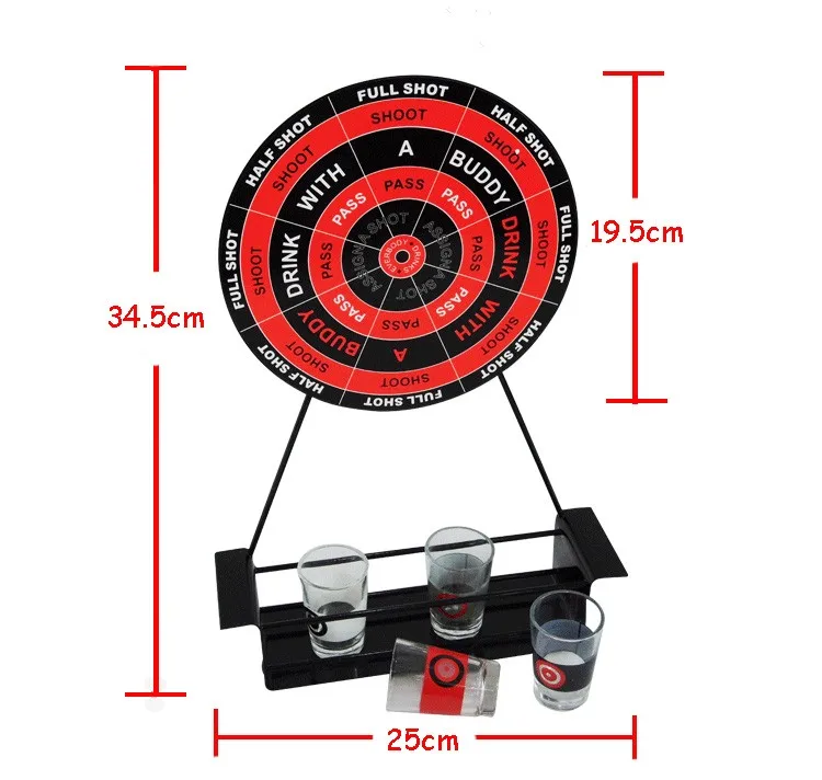 Новинка и кляп игрушки творческие Вечерние игры Питьевая игра с 4 Дротика s рюмка напиток игрушка настольные игры для взрослых железная тарелка для Дартса