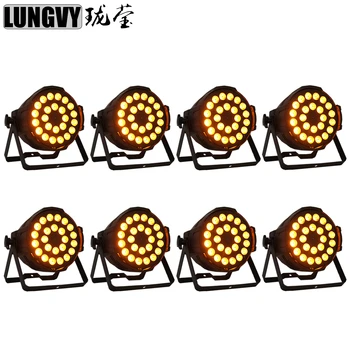 

Free Shipping 8pcs/lot 24x18w 6in1 RGBWA UV LED Par Light 6/10CH DMX512 Stage Lighting Party Disco DJ Indoor