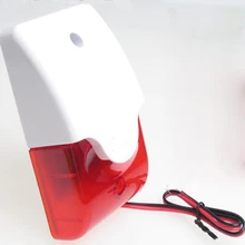 Wired Strobe Flash Alarm Siren 110dB Volume Horn 12VDC Red Light For Home GSM PSTN Alarm System