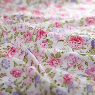 Aliexpress.com : Buy 1 meter Pink Roses 100% Cotton Fabric for bedding ...