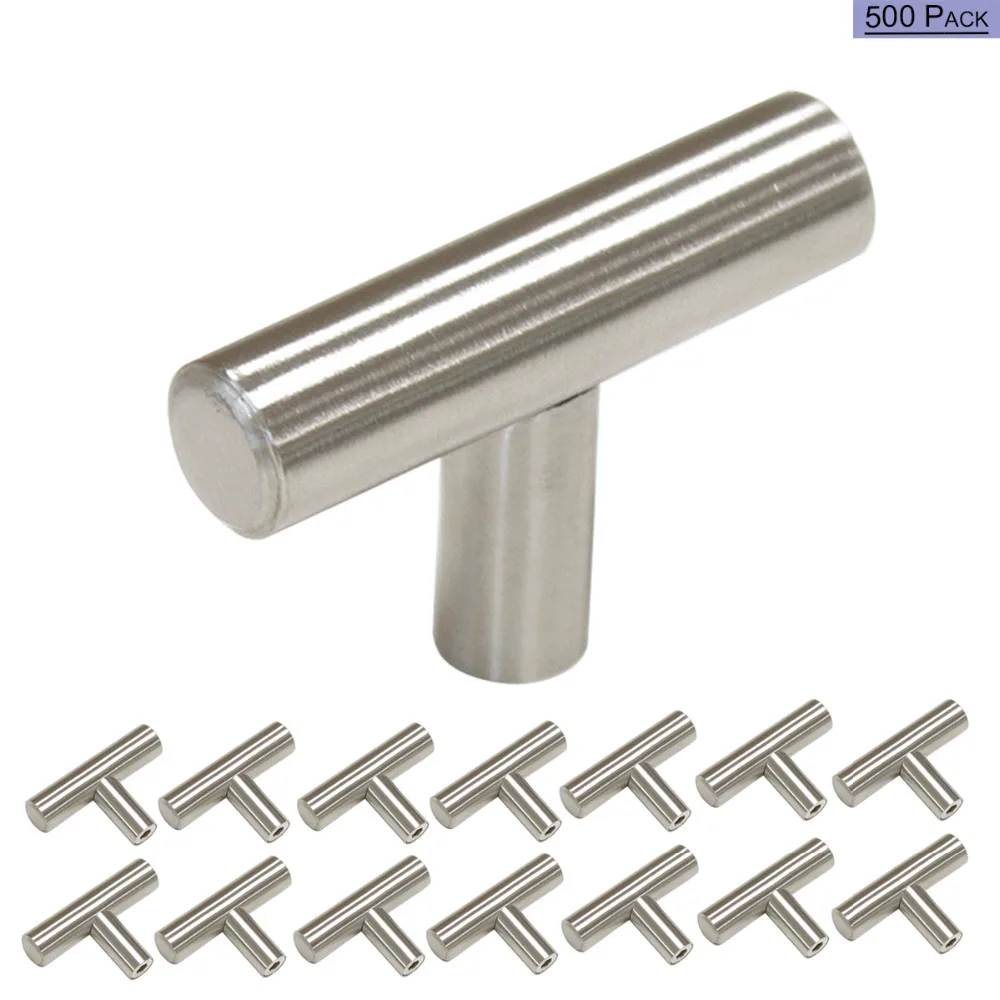 

Cabinet Handles Brushed Nickel Dresser Drawer Pulls Stainless Steel Hole Centers 2.5"~10" Kitchen Cabinet Hardware 500Pack