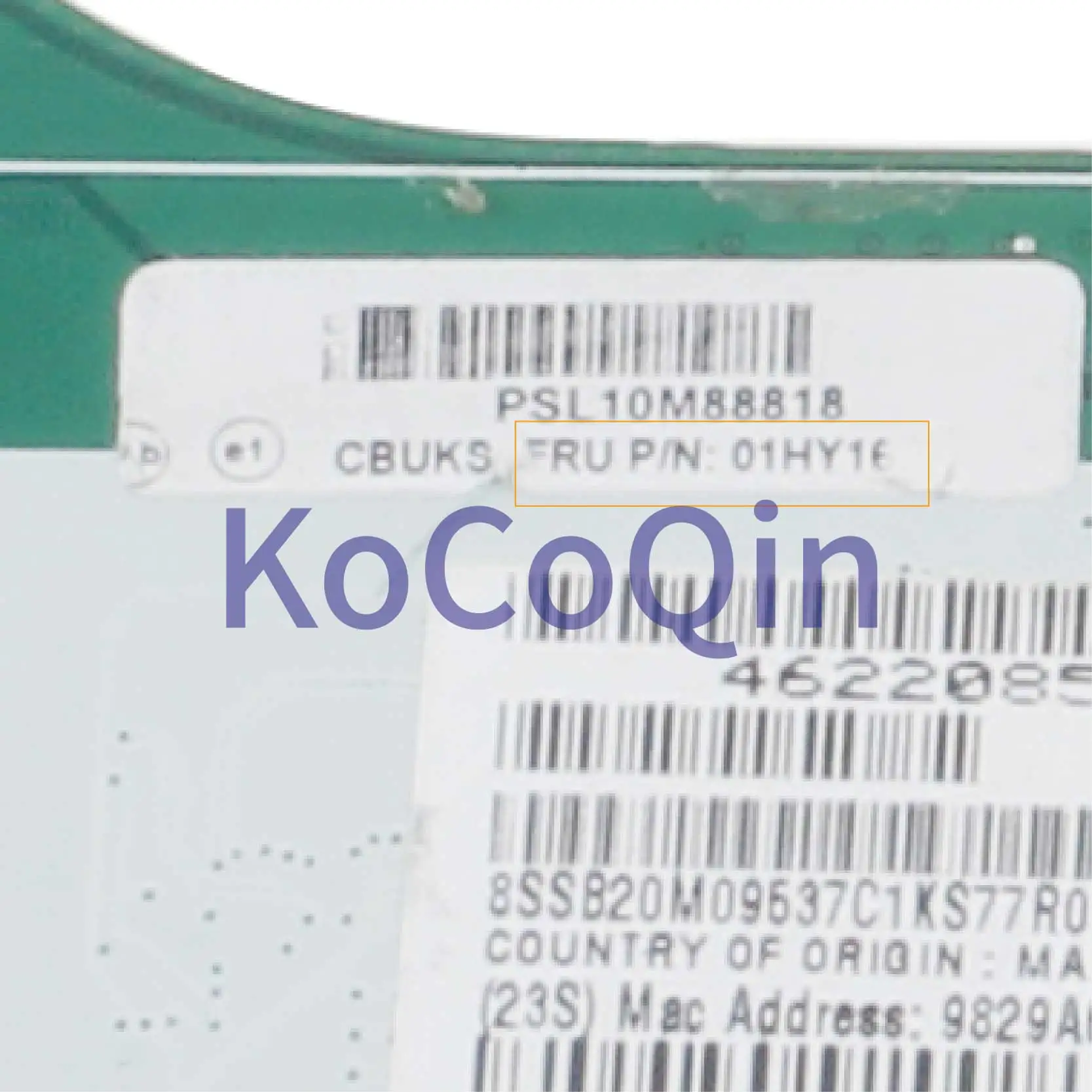 amazing  KoCoQin Laptop motherboard For LENOVO ThinkPad YOGA 370 I5-7300U 8G Mainboard 01HY161 CIZS1 LA-E291