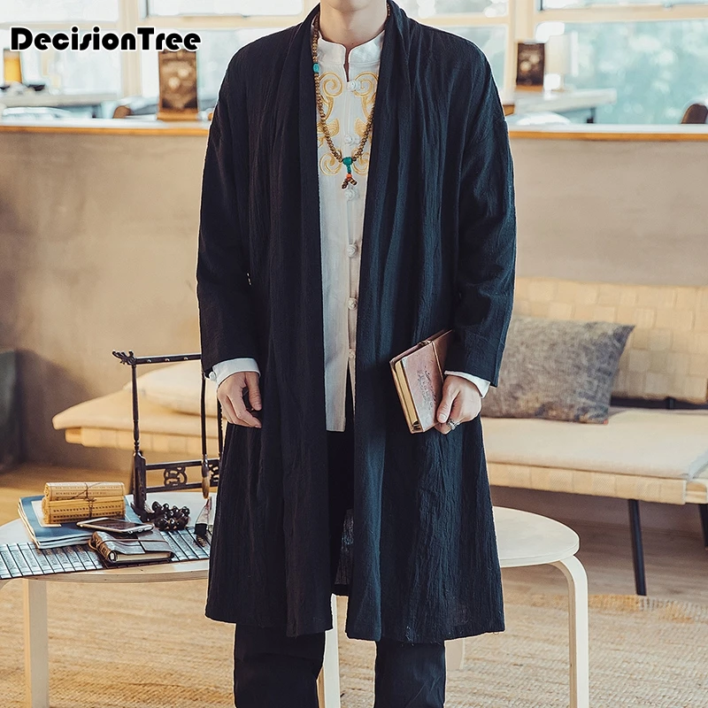 2019 summer japanese kimono cardigan men wave print long kimono