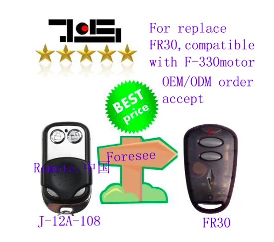 

Foresee garage door remote repalcement suit for F-330M,F-330G motor ,foresee remote