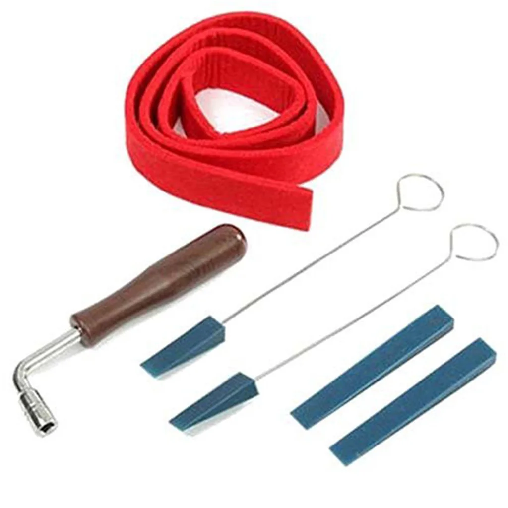 Piano Felt Temperament Strip and 4 Rubber Mutes Hammer Kits Woodwind Instruments Parts for Tune Fixing