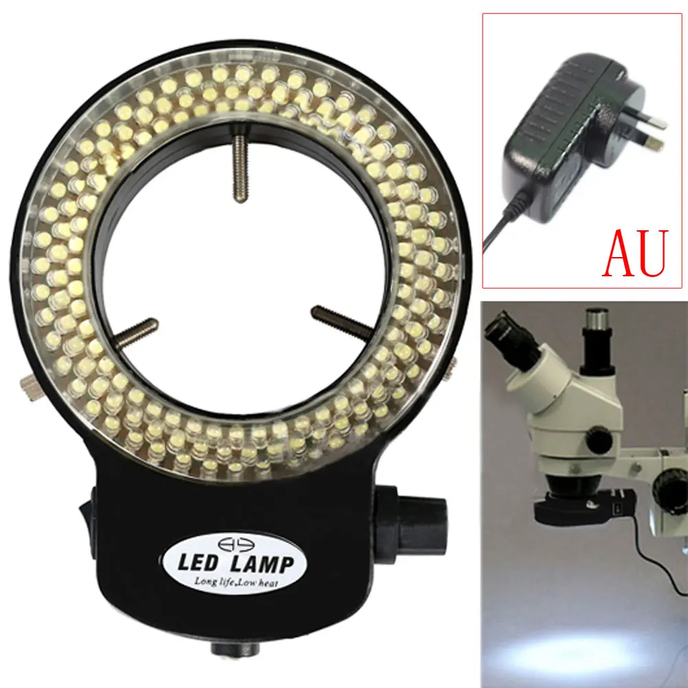 Регулируемый 144 светодио дный прочное кольцо свет лампы подсветки для промышленности стерео микроскоп Камера Лупа AC 100~ 240 В