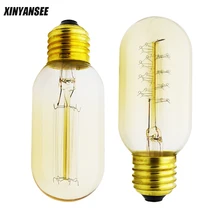 Лампочка эдисона Винтаж накаливания подвесные лампы T45 E27 40 Вт Вольфрам лампы накаливания Кафе Декор освещения 220 В