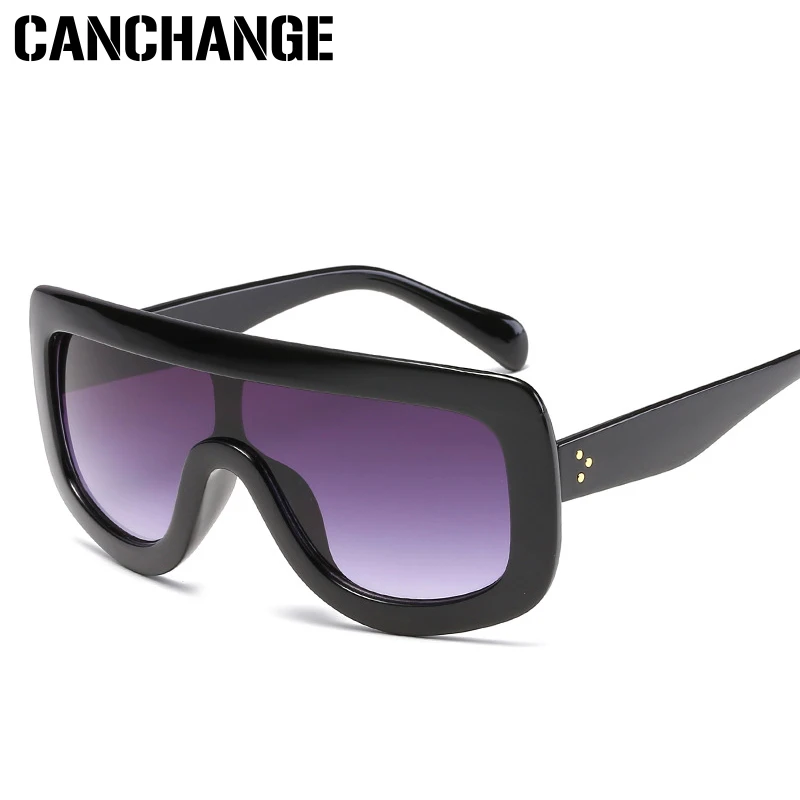 

CANCHANGE Glasses Oversized Sunglasses Women Big Frame Square Sun Glasses Men Brand Designer 2018 New Fashion