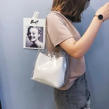 Женские маленькие пластиковые прозрачные сумки на цепочке, женские Мини желе сумки белого цвета