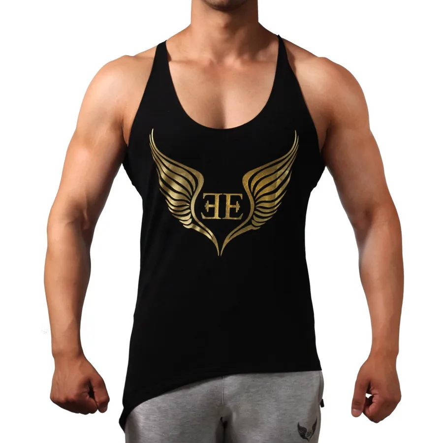 

New Bodybuilding Tank Tops Men Gyms Fitness Workout Sleeveless Shirts Cotton Stringer Singlet Male Summer Casual Undershirt Vest