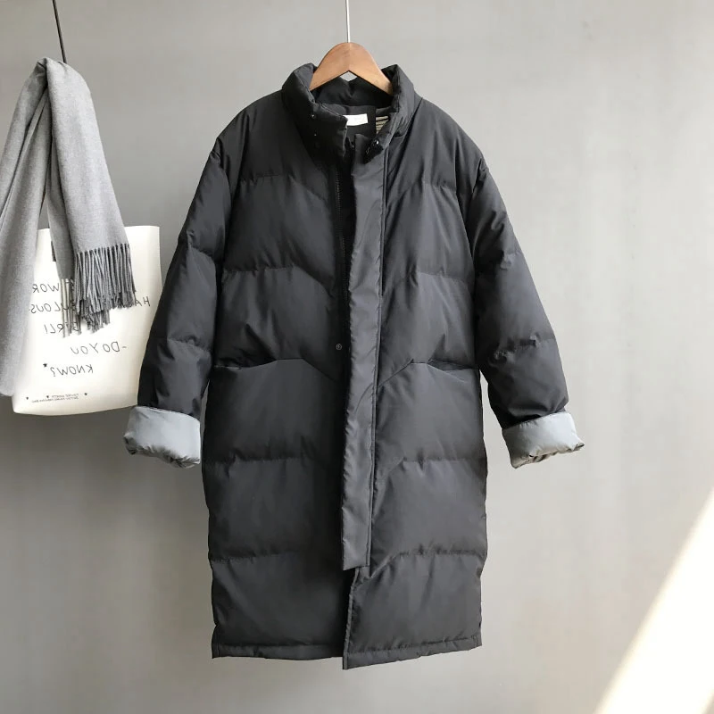 Зимняя женская новая Корейская версия размера плюс, хлопковое пальто с длинным рукавом, теплое с карманом, куртка с хлопковой подкладкой, пальто wj1490