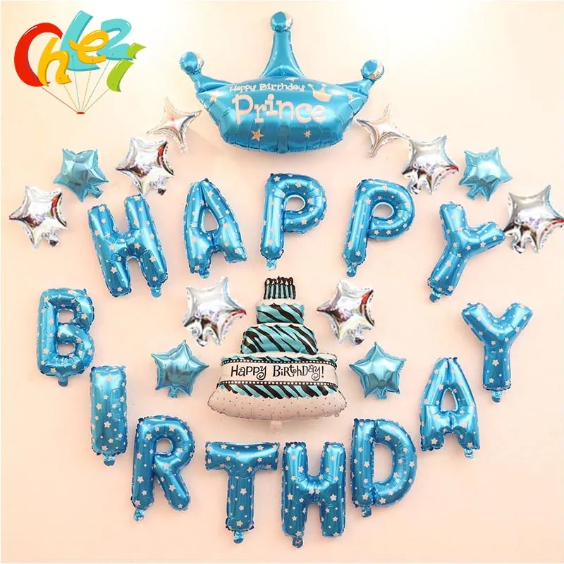 Boy Girl Birthday Decoration Ideas Happy Birthday Letter Balloons