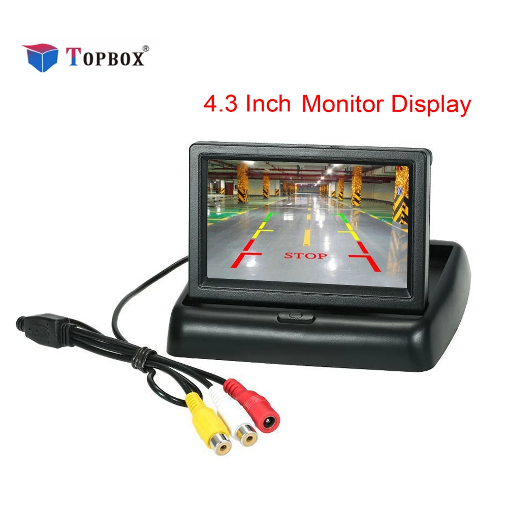 

Topbox Car Monitor 4.3" Display for Rear View Camera Foldable Color TFT LCD 4.3 Inch HD Screen For Car Reverse