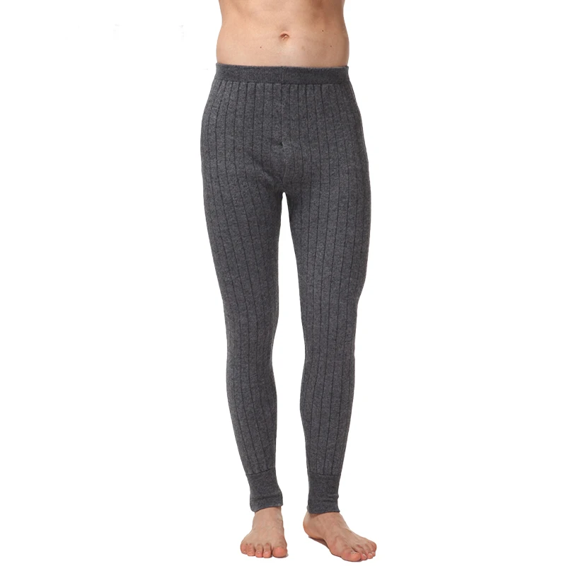

Hot Sales 2016 New style Men 's Warm Pants Cashmere Wool Knitted Long Johns Spandex Tights Thermal Underwear Sexy Free Shipping
