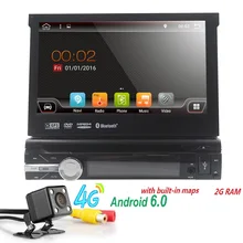 Android 6.0 1Din CarDVD GPS Navigation player to Old car models Radio Music Bluetooth Rear View Camera SD USB For Auto radio gps