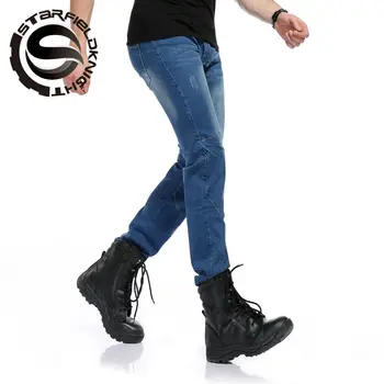 

SFK Windproof Motorcycle Racing Jeans Casual Pants Men's Motorbike Motocross Off-Road Knee Protective Moto Jeans Trousers SKP701