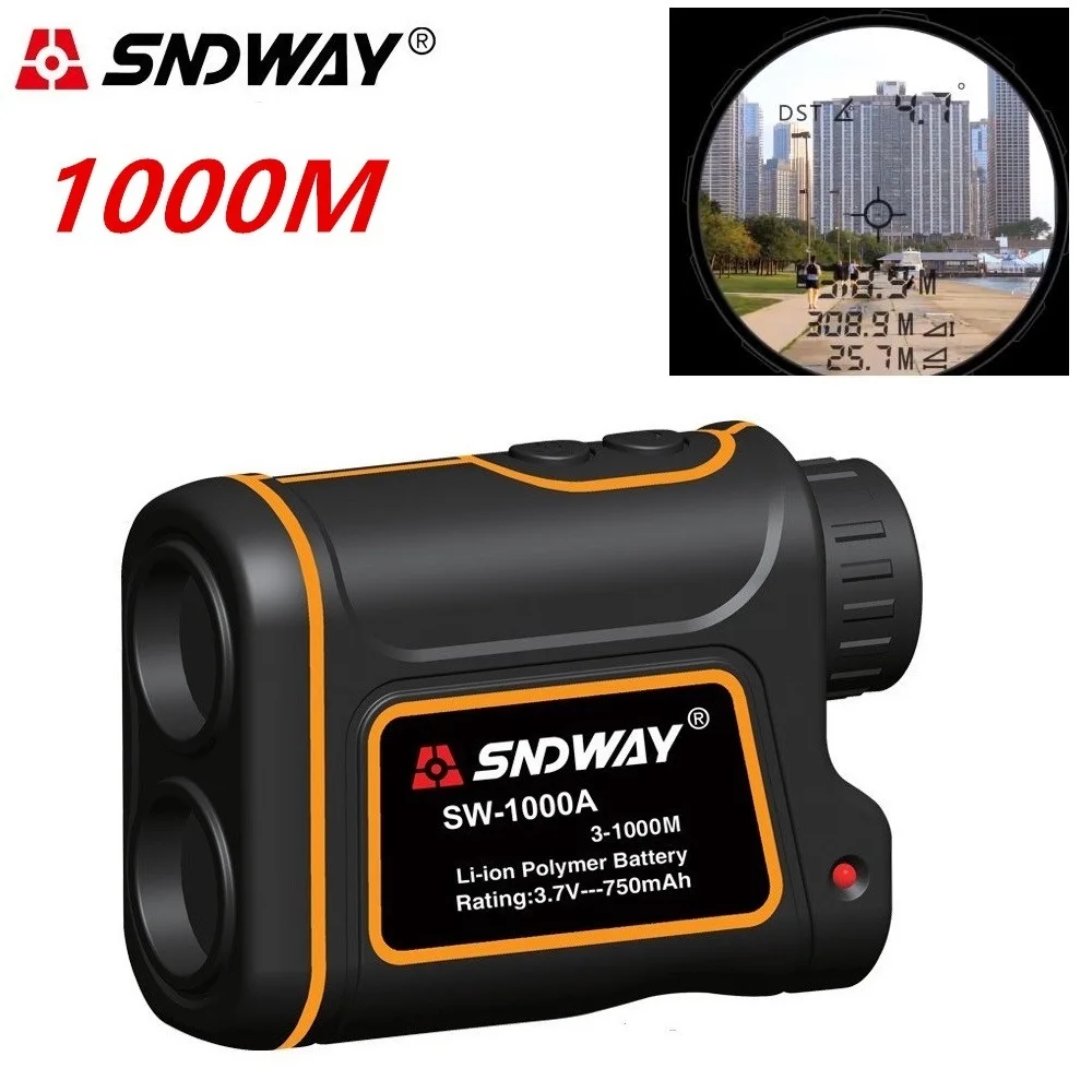 Sndway Telescope Laser Rangefinder Distance Meter 1500m 1000m Monocular Golf hunting laser Range Finder tape Measure Roulette
