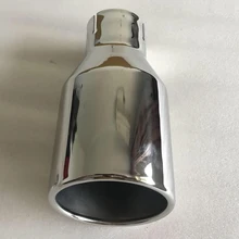 Stainless steel Single The flat edge universal  muffler tail throat Car modification  Exhaust pipe Stainless steel Single The flat edge universal  muffler tail throat Car modification  Exhaust pipe
