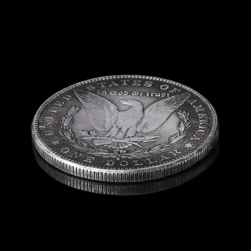 

New 1888 Steel Morgan Dollar Magic Tricks Props Commemorative Coin Collection Y51E