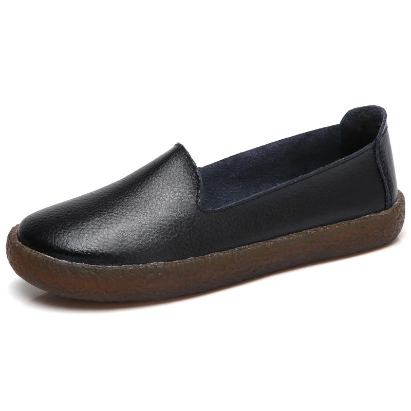 

Women Shoes Casual Loafers Slip On Genuine Leather Shoes For Women Flats Shoes Female Moccasins Soft Leather Footwear