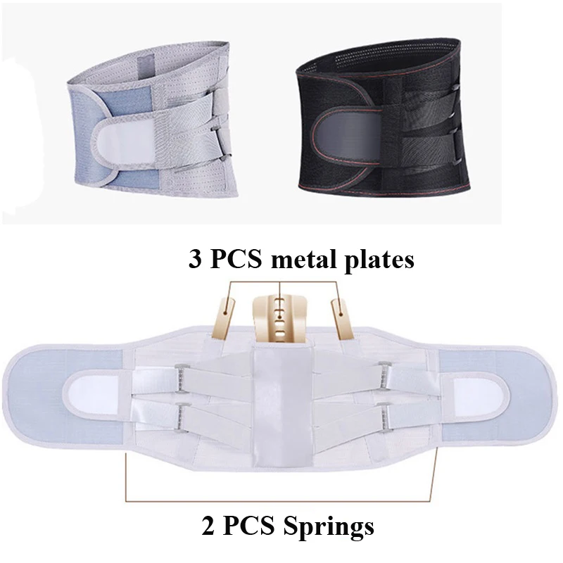 Orthopedic Men Women Lumbar Support Back Brace Belt Tourmaline Self-heating Magnetic Widen Waist Belt Steel Bone With 3pcs Pad