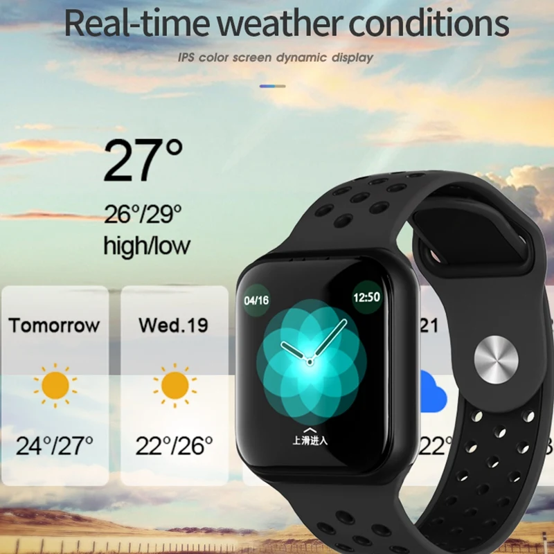 Модные Смарт-часы F8 F9 42 мм с сердечным ритмом кровяное давление напоминание спортивные часы фитнес-трекер pK S226 IWO8 часы
