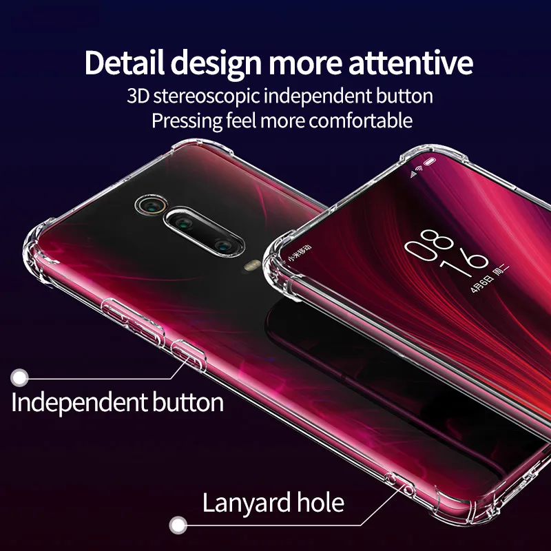 Чехол для Xiaomi Redmi K20 Pro ударопрочный чехол из ТПУ прозрачный защитный K20|Бамперы| |