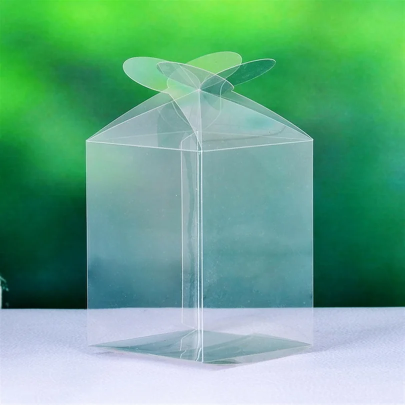 

KATE FAVORS Simple Clear PVC Cake Box Packing Gift Boxes for Candy/Cake/Cookie/Cupcake Display Plastic Box 12PCS