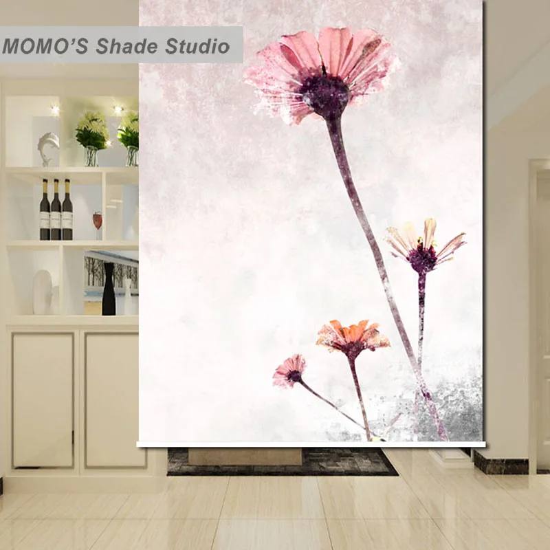 

MOMO Blackout Flower Window Curtains Roller Shades Blinds Thermal Insulated Fabric Custom Size, Alice 501-504