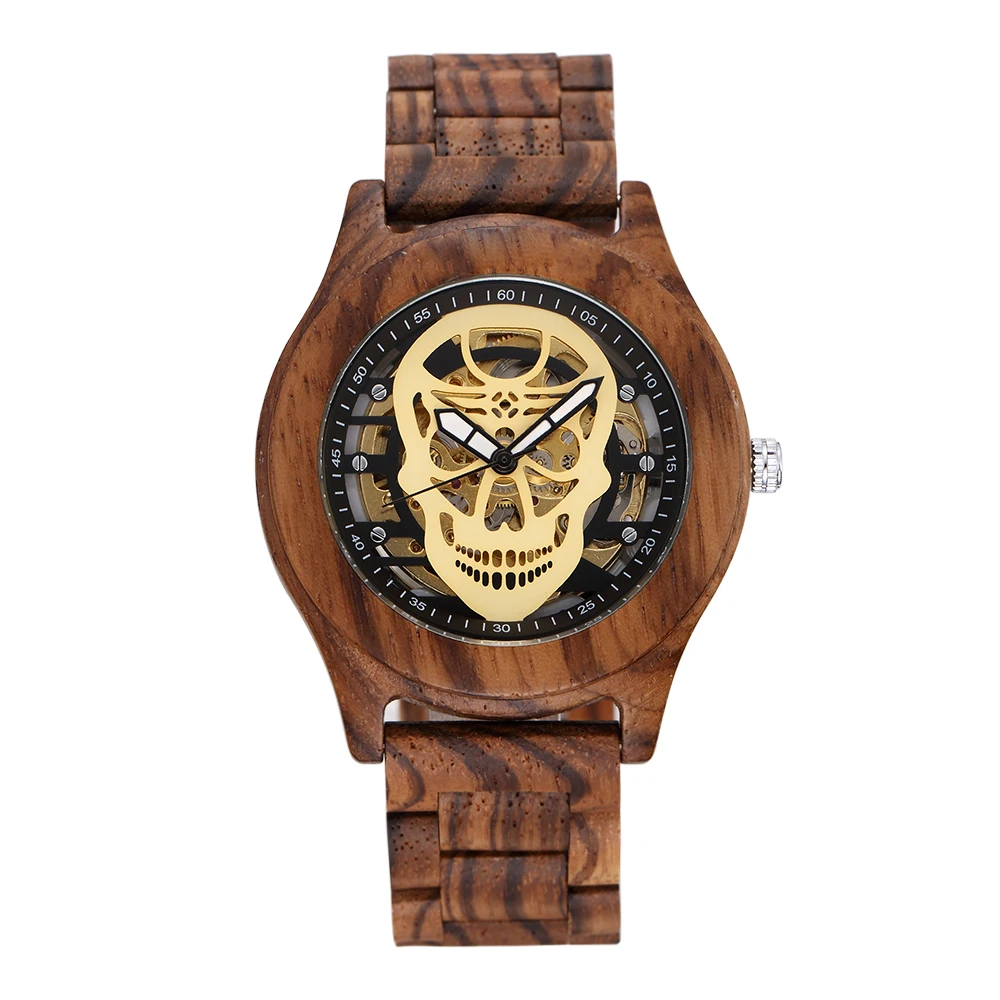 

2018 Hollow Bamboo Men Wooden Watch Handmade Full Natural Wood Wrist Quartz Analog Retro Original Wood Fashion Casual Watch