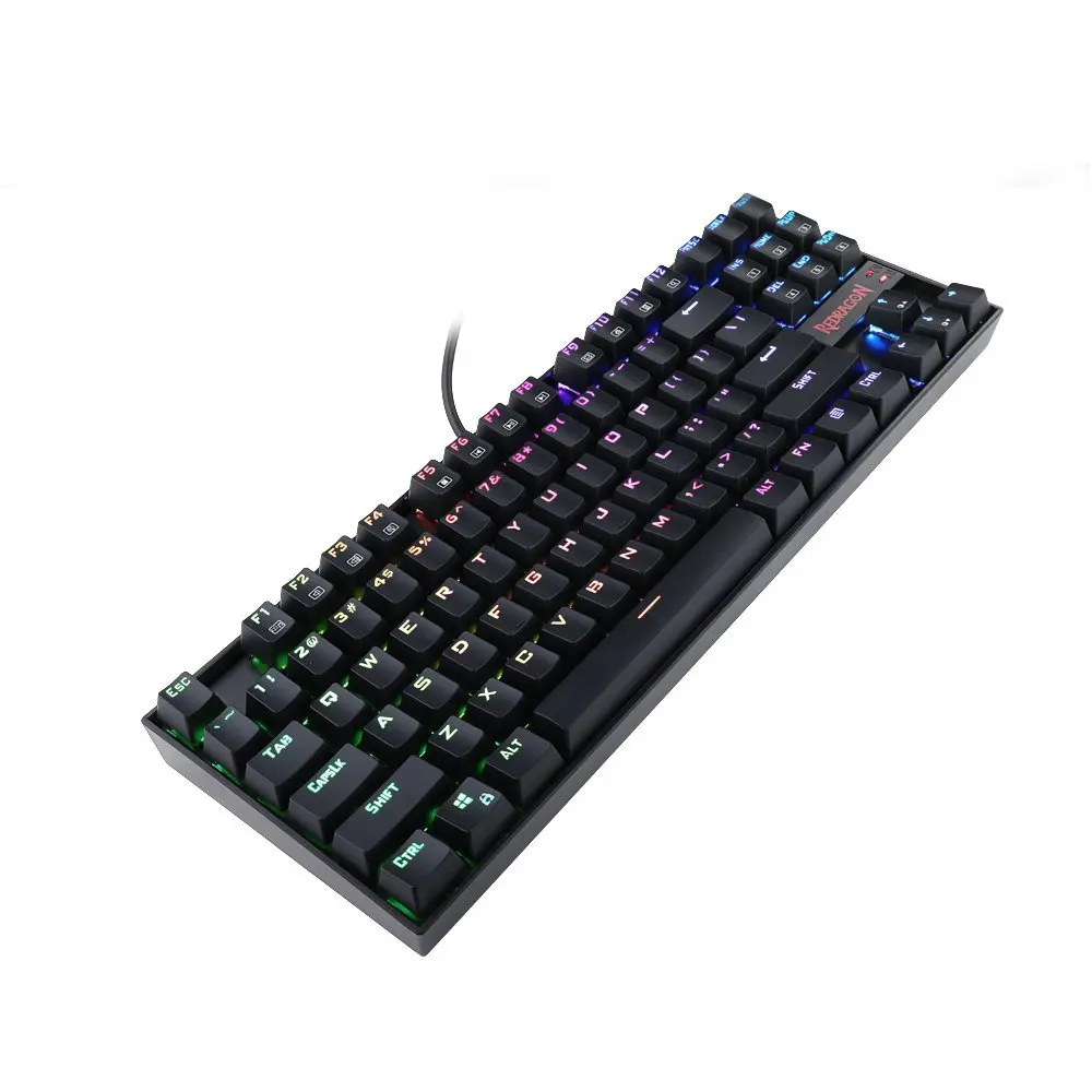 Redragon K552RGB KUMARA K552 RGB подсветка Механическая игровая клавиатура 87 клавиш синие переключатели клавиатура с подсветкой для геймера